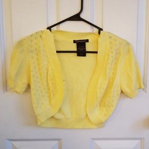 Yellow Cropped Sweater
